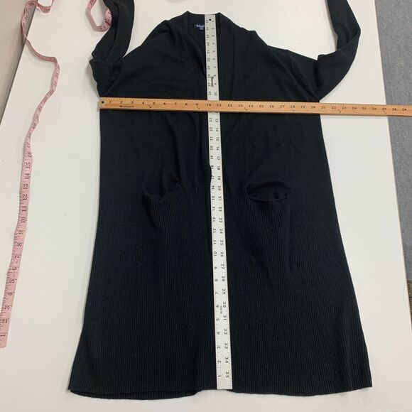 Splendid Retreat Cardigan Womens S Small Black Open Front Cashmere Blend Pockets - Picture 12 of 15